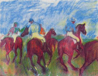 Edgar Degas Before the Race_k oil painting picture